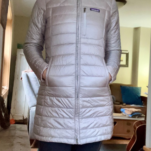 Women's Patagonia Mid-length Parka - Sliver - Size small - Picture 7 of 8